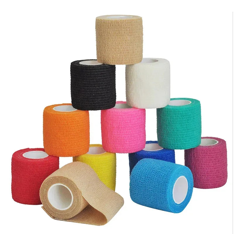 1/6pcs Colorful Athletic Wrap Tape Self Adhesive Elastic Bandage Elastoplast Sports Protector Knee Finger Ankle Palm Shoulder
