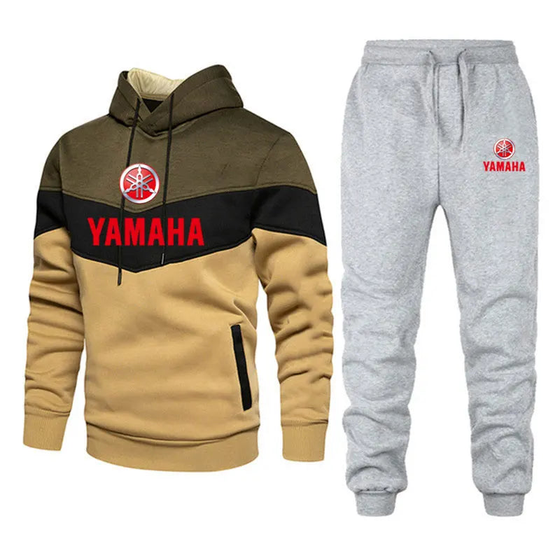 Yamaha logo printed men's casual sport jacket with hood for outdoor cycling and racing enthusiasts, suitable for spring clothing