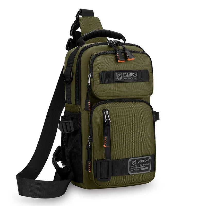 Men's Camping Waist Pack Chest Bag Oxford Crossbody Bags For Men Casual Bag Handbag Male Outdoor Hiking Climbing Travel Backpack
