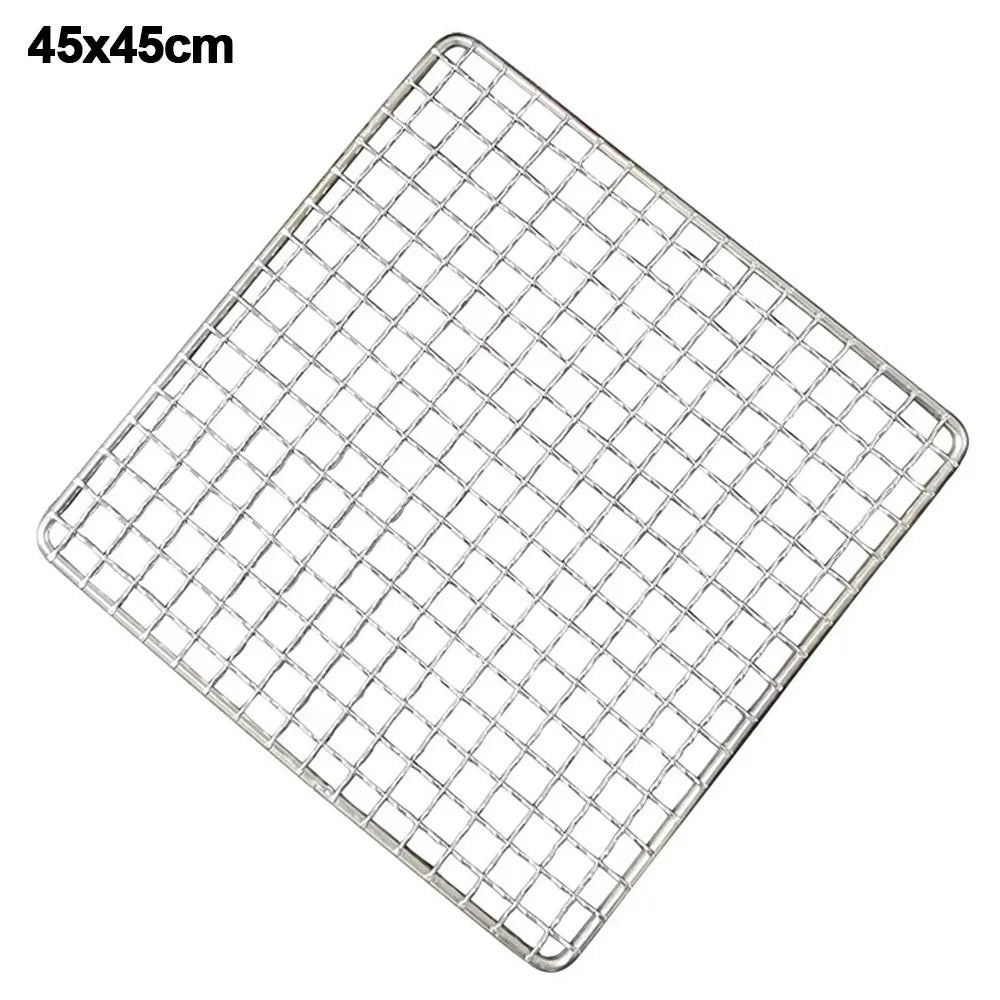 New Iron Wire Grill Racks Reusable Nonstick Barbecue Net Square Grill Net