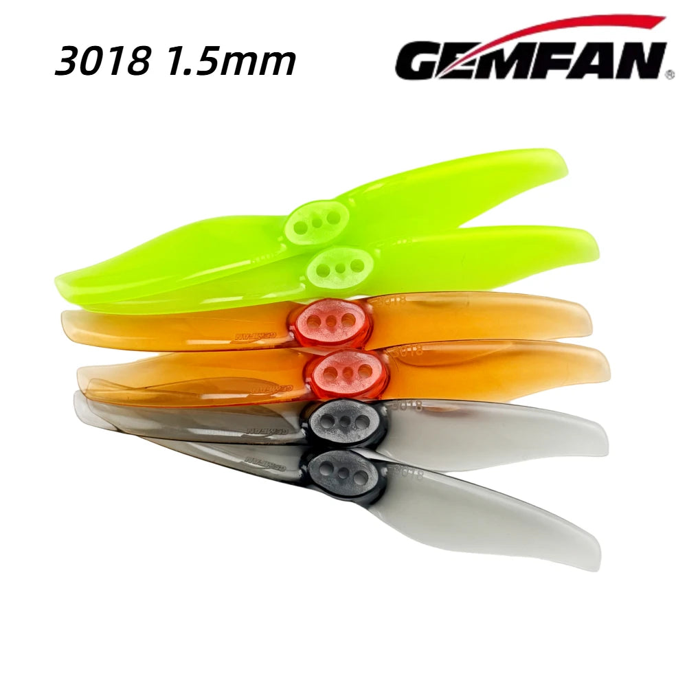 4Pairs Gemfan Hurricane 3018 1.5mm 3x1.8 3 Inch 2-Blade RC Propeller Drone Quadcopter FPV Racing DIY Accessories Spare Parts