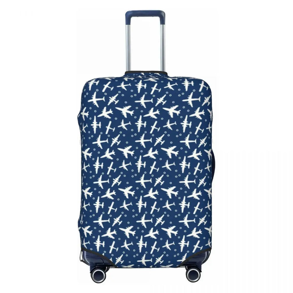 Custom Fashion Airbus Fighter Pilot Luggage Cover Protector Washable Aviation Airplane Travel Suitcase Covers