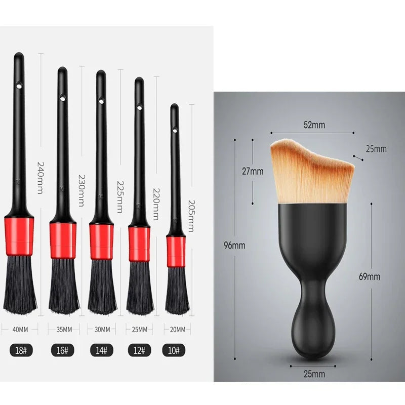1/6Pcs Car Wash Care Detailing Brush Set, for Cleaning Wheels, Dashboards, Vents and More, Car Cleaning Brushes, Car Accessories
