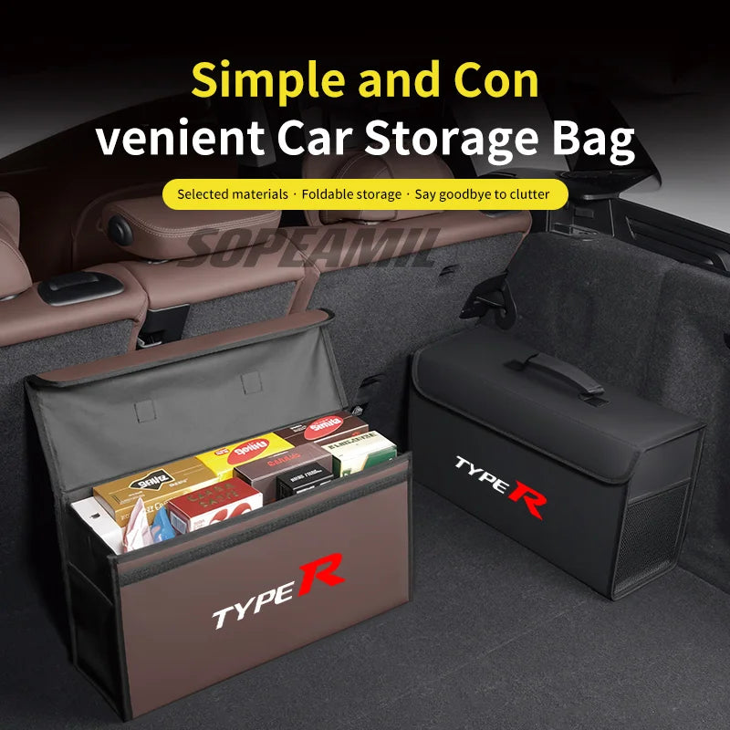 Car Trunk Organizing And Storage Box For Honda Type R Accoed Civic Passport BR-V CR-V City Pilot HR-V WR-V Odyssey Fit Amaze Si