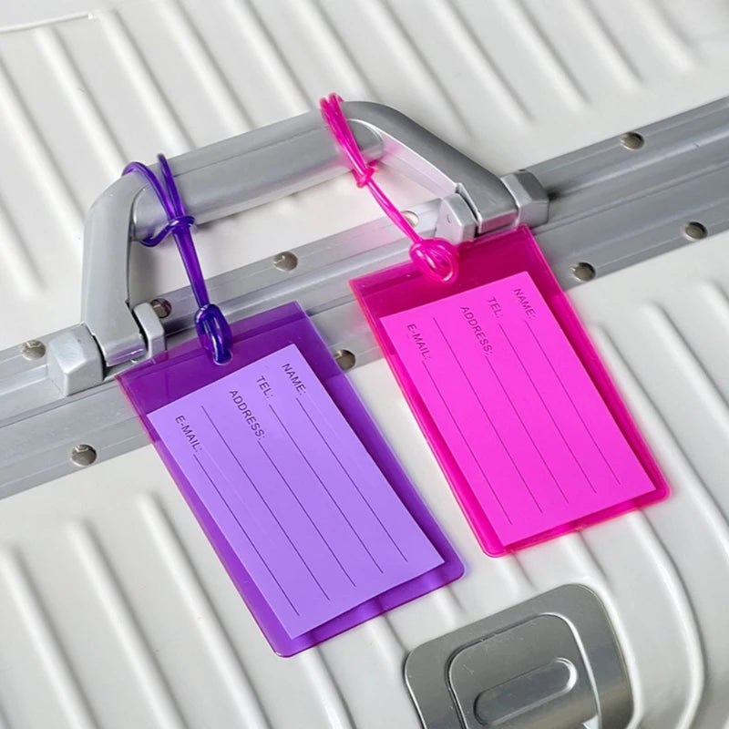 New Travel Waterproof Luggage Tag Holder Boarding Pass Travel Tag Card Cover Suitcase ID Address Name Holder Portable Label