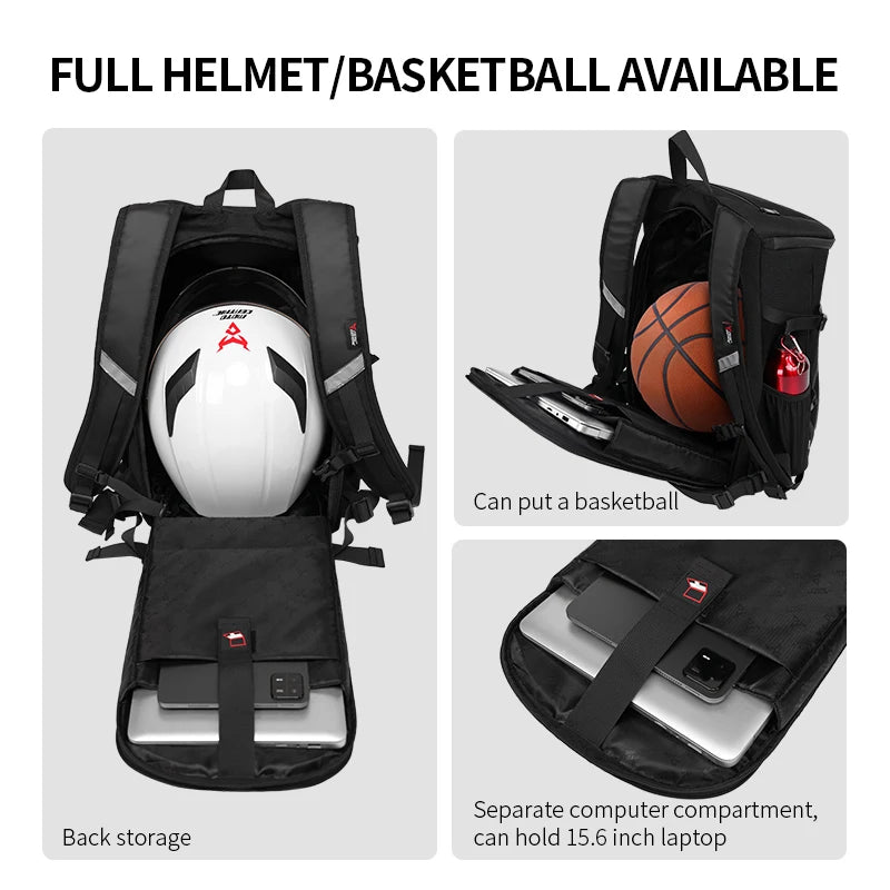 MOTOCENTRIC 28L Motorcycle Backpack Waterproof Outdoor Sports Riding Helmet Locomotive Backpack Business Travel Laptop Bag