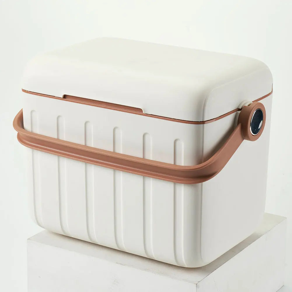 6L Camping Cooler Box Insulated Ice Chest Portable Ice Bucket Outdoor Hard Cooler for Camping Beach Picnic