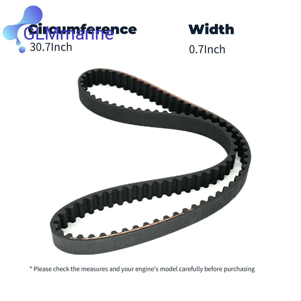 Outboard Timing Belt 62Y-46241-00 Compatible with Yamaha Marine F40 F50 T50 F60 T60 Motors 62Y-46241 60V-46241 Boat Engine Parts