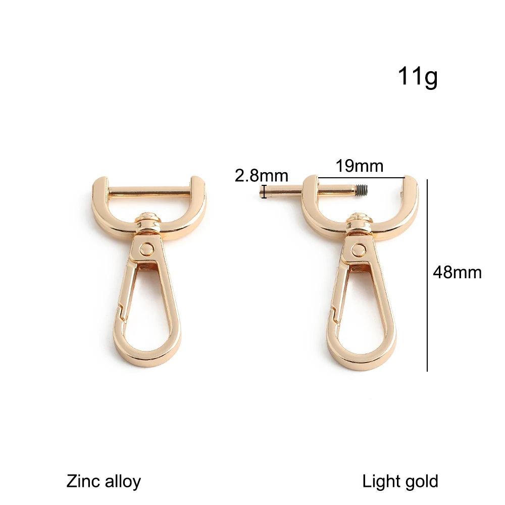 10/40/80PCS 15-20-25-32-38mm Detachable Snap Hook Swivel Clasp Rotating Buckle For Crossbody Bags Dog Collar Rope Accessories