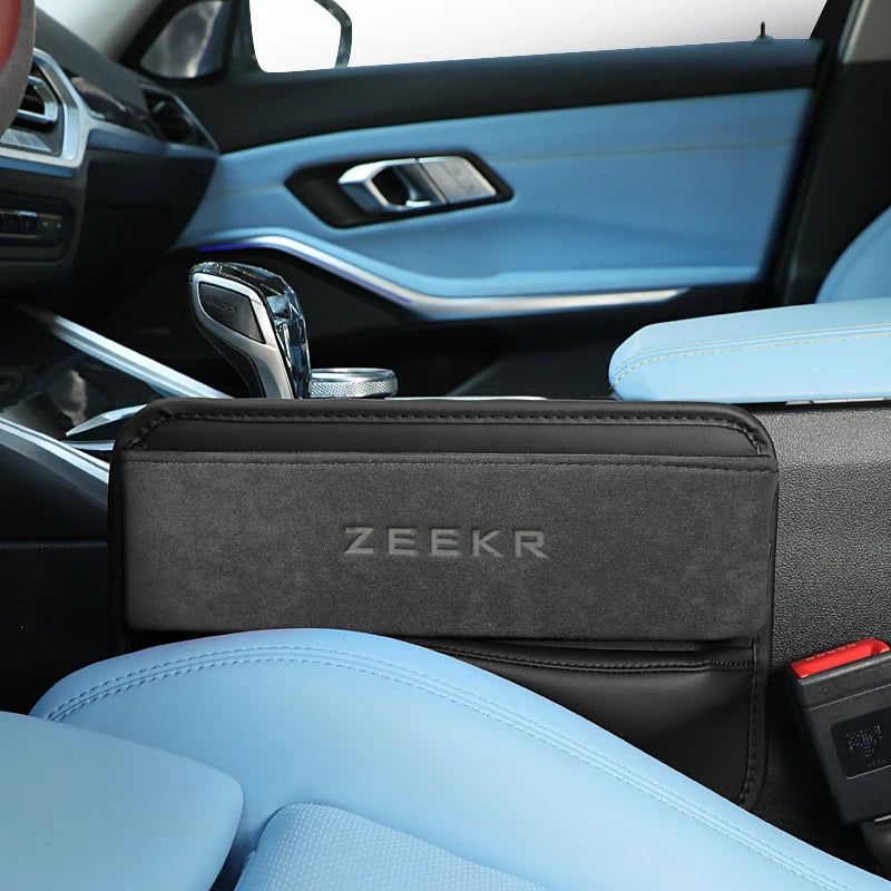 For ZEEKR X 001 009 007 2022 2023 2024 suede Car Seat Sewn Gap Crevice Slot Storage Box Organizer Auto Accessories
