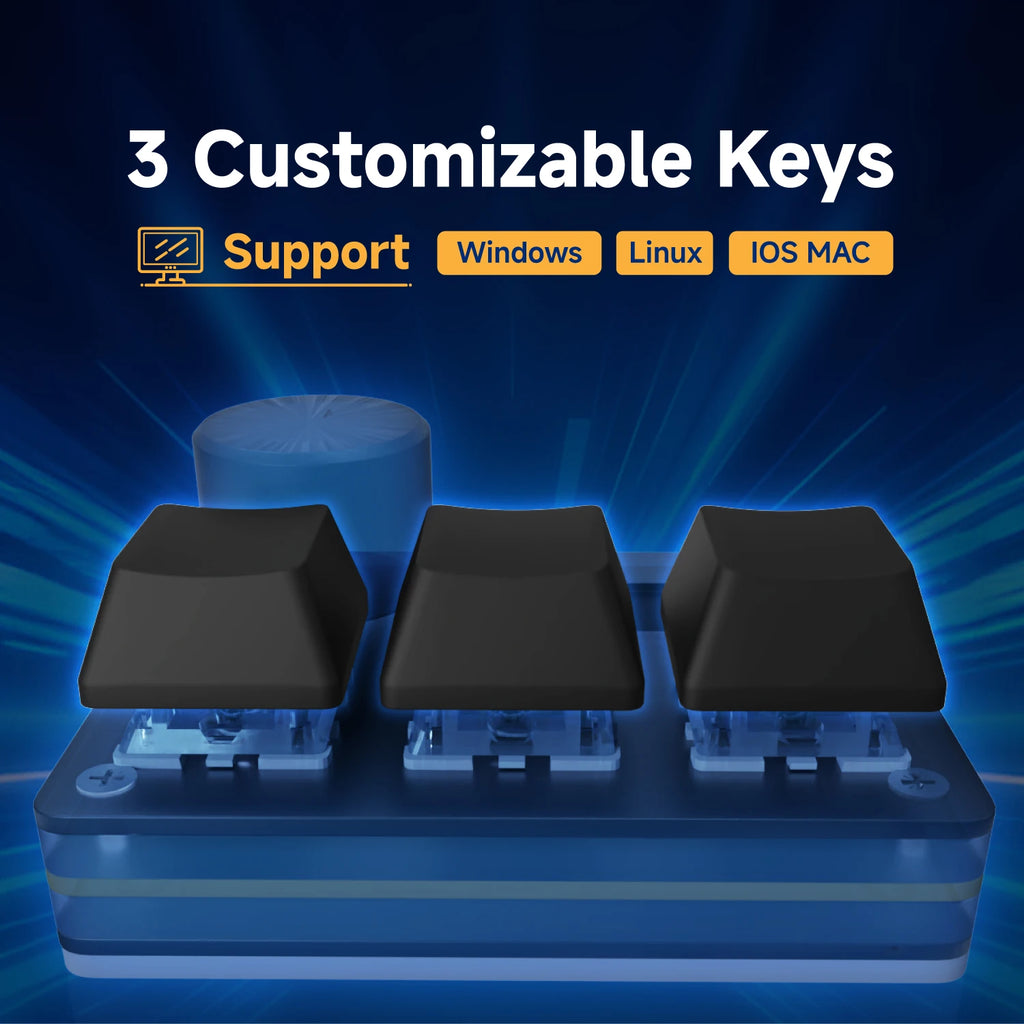 O3C Game Keyboard SayoDevice OSU O3C Rapid Trigger Hall Switches Magnetic Switches Keyboard Knob Screen Copy Paste Shotcut