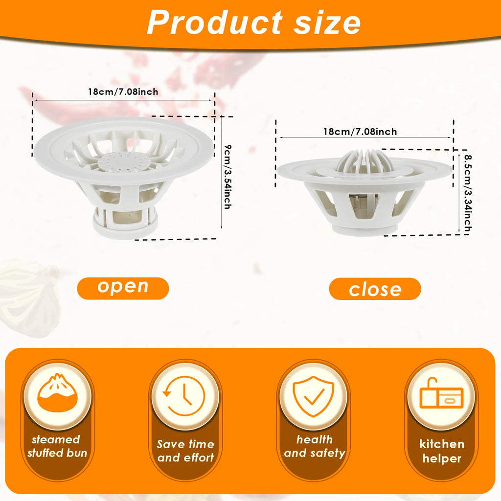 Flower Shaped Baozi Making Mould Flower Type Steamed Bun Simple Self-made Mold for DIY Kitchen Mold Handbanary Baozi Bun Mold