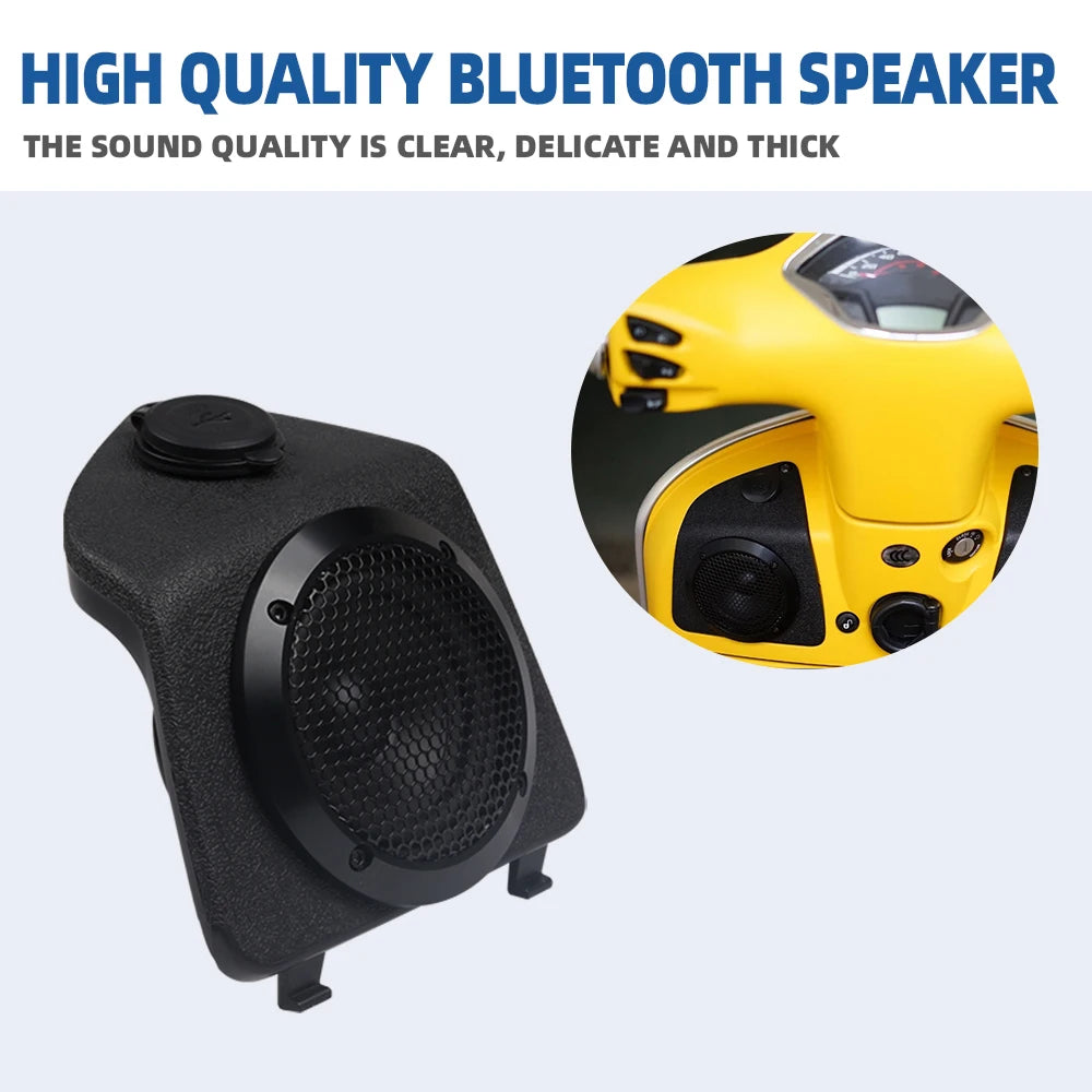 For PIAGGIO Vespa GTS300 GTS250 GTS 300 250 125 2022 Motorcycle Bluetooth Sound Rechargeable USB Charging Speaker Sound Audio