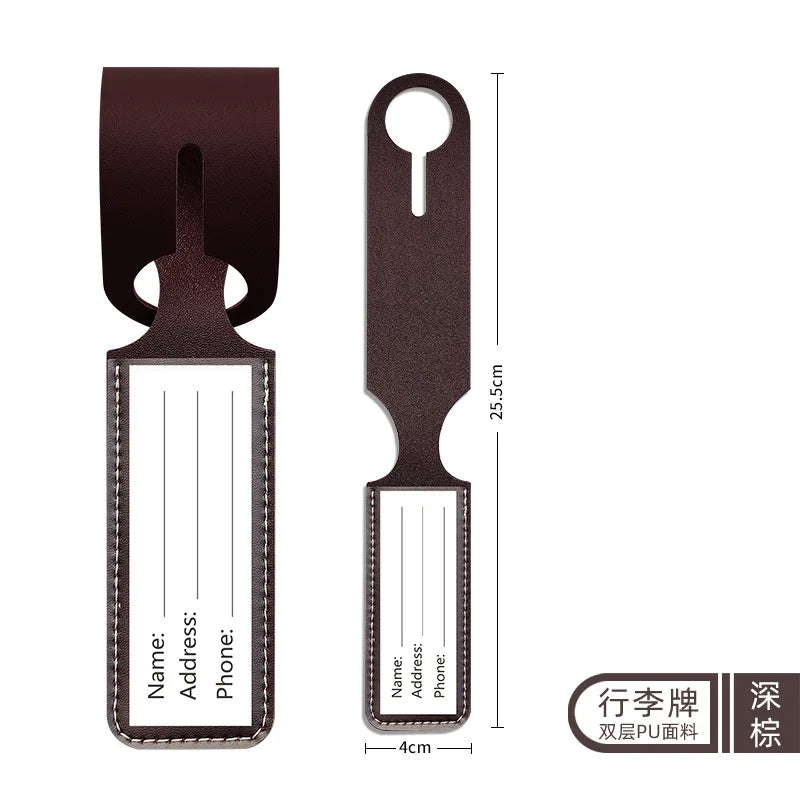 Fashion Integrated Luggage Name Tag Anti Loss Travel Luggage Tag Solid Color Luggage Tags Suitcase Label Travel Accessories
