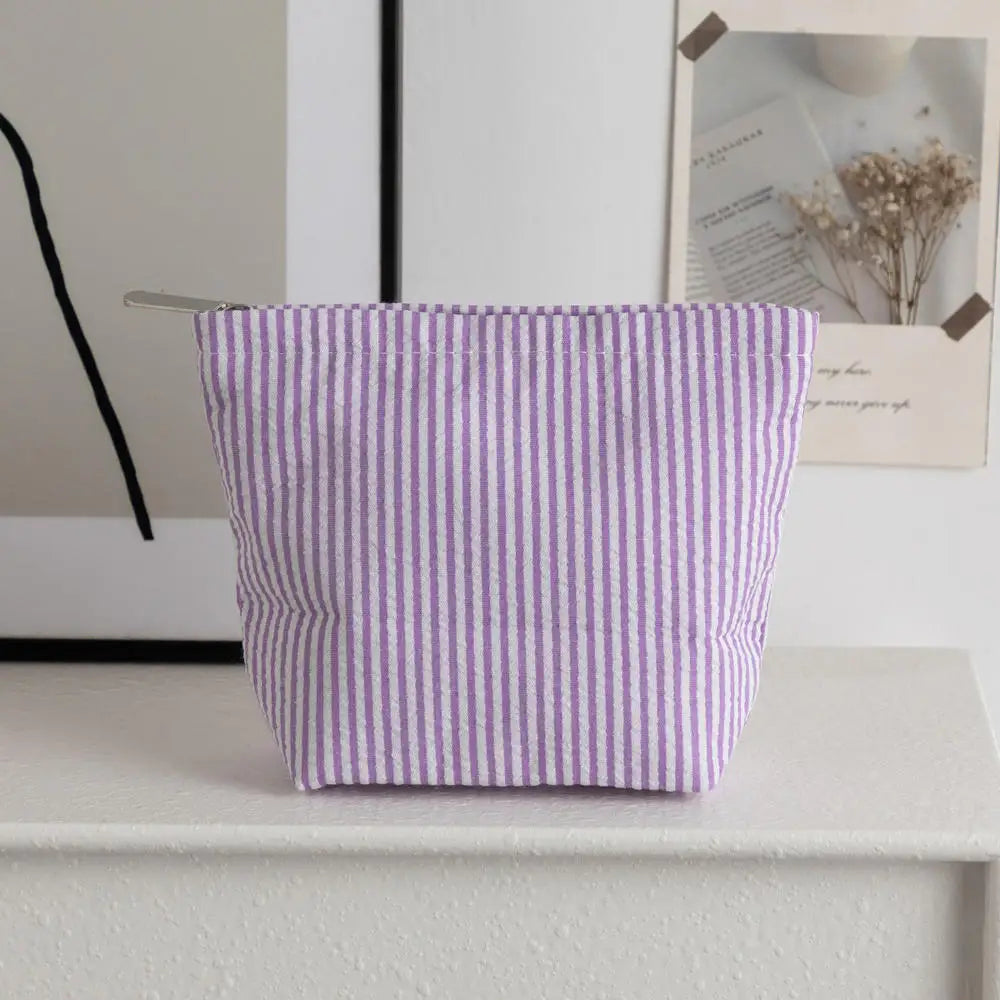 Women's Striped Beach Clutch Bag Versatile Small Woven Crochet Handbags Purses Knitting Dumpling Clutch Casual Bag