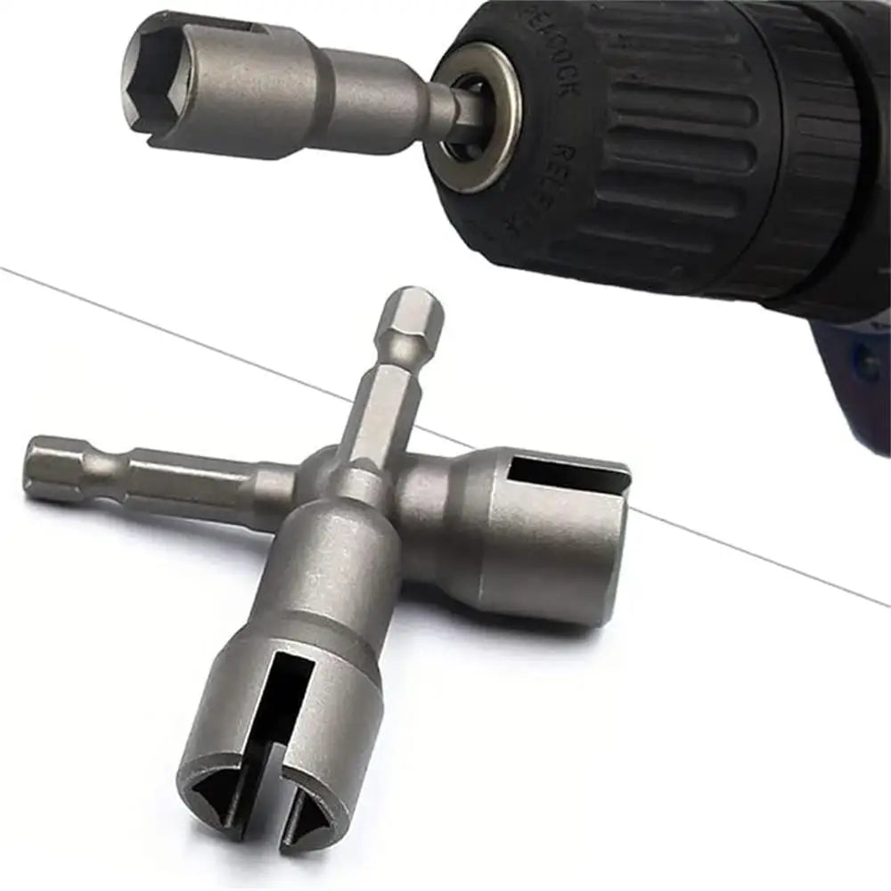 Atural color Slotted Butterfly Hole Socket Wrench Wing Nut Socket Tool 65mm Hexagonal Handle Electric Screwdriver Wrench Tool