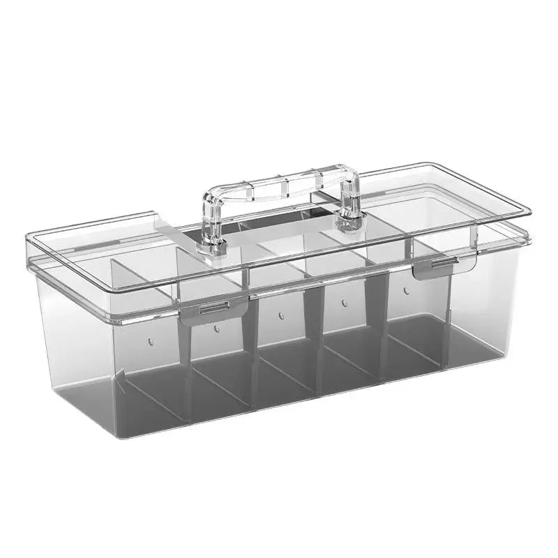 Transparent Plastic Storage Toolbox Detachable Divider Independent Small Case For Screws Tiny Hardware Parts Organizer