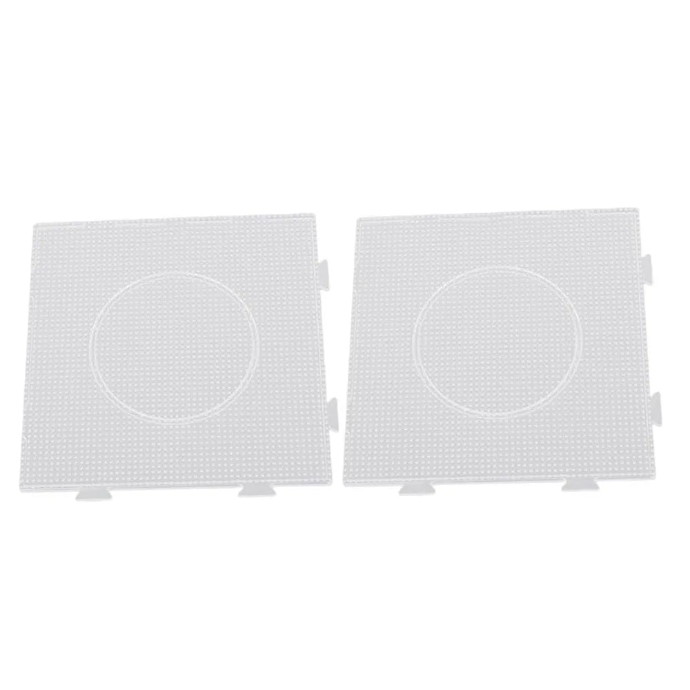 2Pcs 2.6mm Beads Fuse Beads Pegboards Thicken with Black Line Melting Beads Pegboards Square No Deformation Fuse Beads Boards