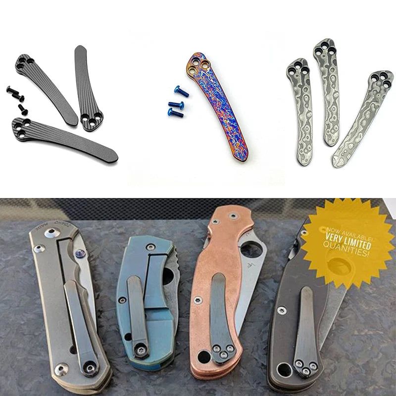6 Types Custom Hand Made Knife Titanium Deep Carry Pocket Clip Clamp for Spyderco Paramilitary2 C81 PARA3 G10 Police C10 Knives