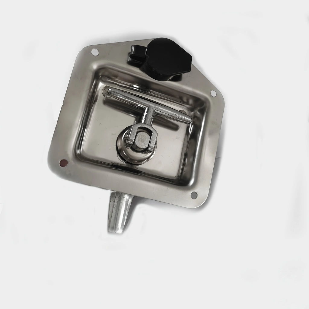 1PC Stainless Steel T-Handle Latch for Truck Bed Toolbox - Rear Placement, Non-Waterproof, Latch Closure with Keys