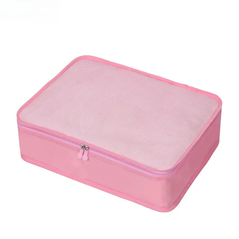4/6Pcs Foldable Packing Cubes Luggage Packing Organizers for Travel Lightweight,See Through Breathable Mesh Design 40*30*12CM