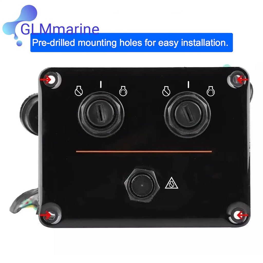 6K1-82570-08 Dual Lgnition Key Switch Assembly Panel For Yamaha Outboard Control  6K1-82570-13-00