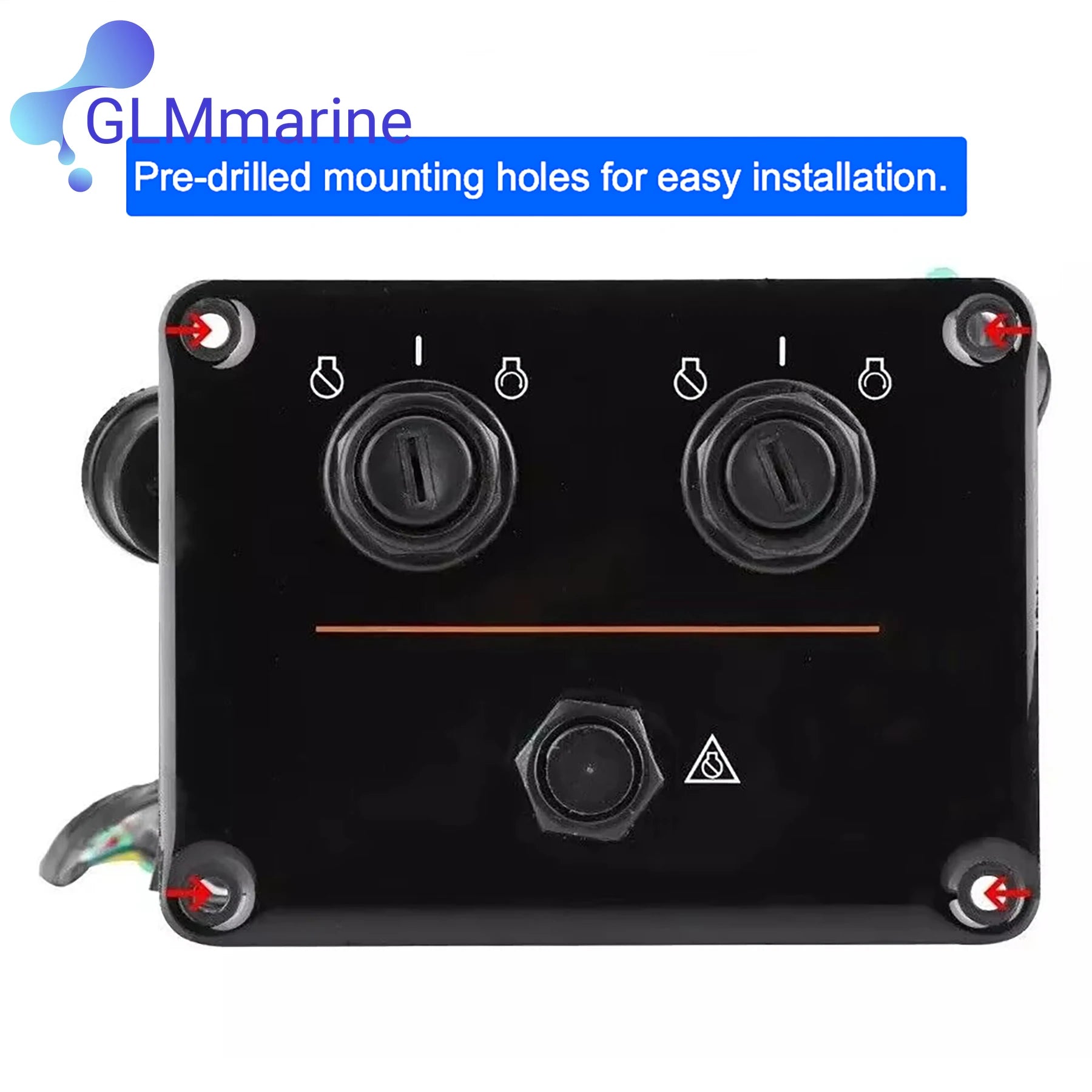 6K1-82570-08 Dual Lgnition Key Switch Assembly Panel For Yamaha Outboard Control  6K1-82570-13-00