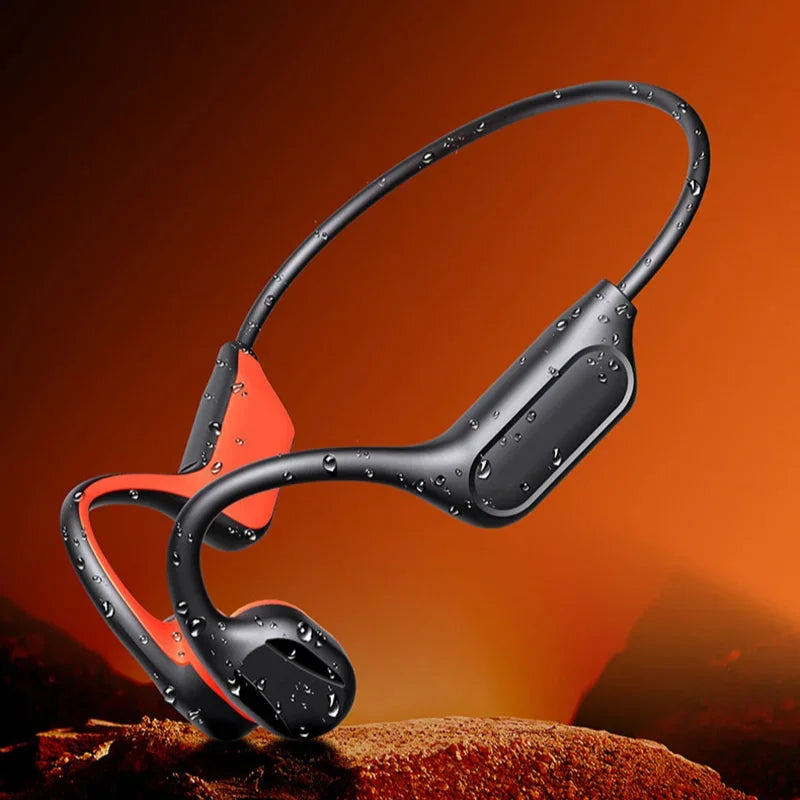 NEW IPX8 Sports Bone Conduction Bluetooth Earphones HiFi Sound Bluetooth 6.0 Wireless Headest with Mic for Swimming Running