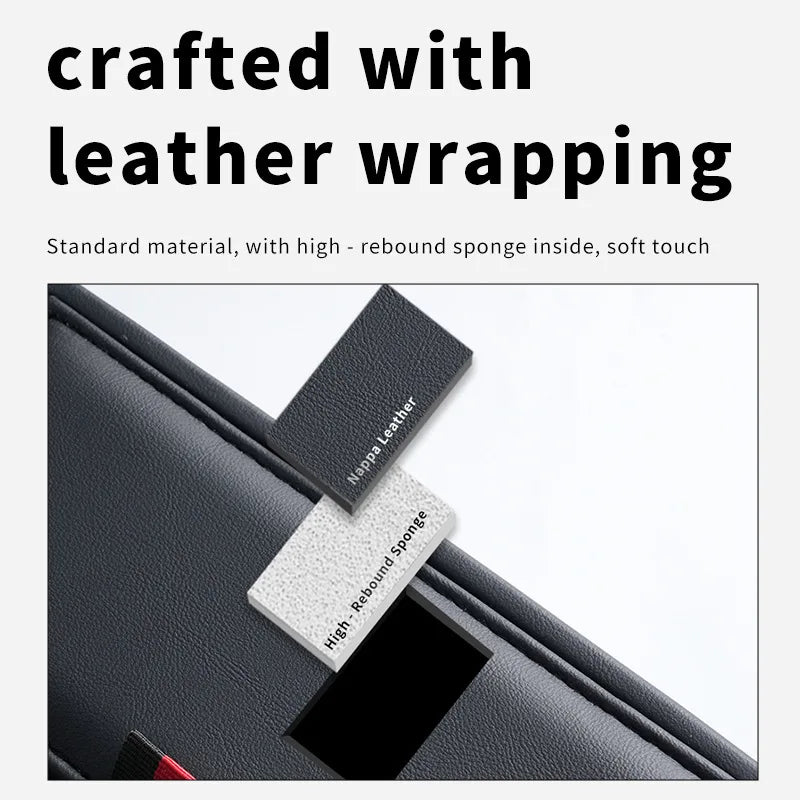 HOMEFISH Car Armrest Heightening Pad Storage Box Tissue Box Cup Holder Luxury Console Pad Multifunctional Interior Organizer