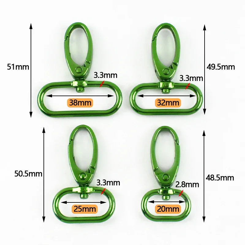 5/10Pcs 20-38mm Metal Hook Buckle for Bag Strap Swivel Lobster Clasp Dog Collar Carabiner Clip KeyChain Fastener Accessories