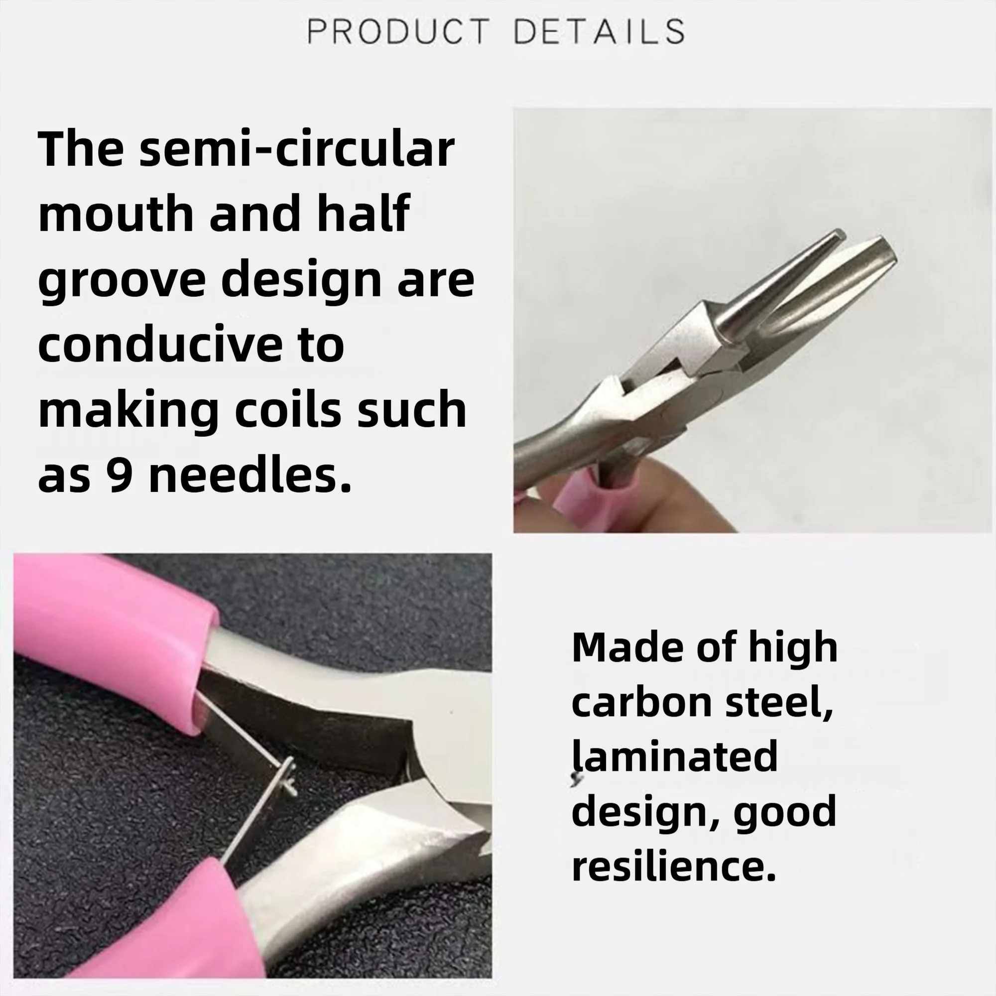 High Quality Mini Round Concave Pliers 5 Inch DIY Wire Looping Pliers Portable Precision Jewelry Pliers Jewelry Making