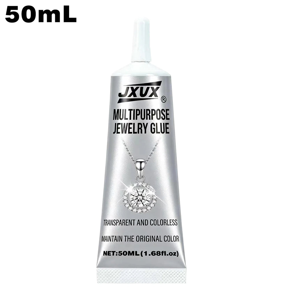 JXVX B7000 Jewelry Glue for Rhinestones,Flexible Super Glue Gel with Precision Tip Multi Function Clear Gem Glue Fabric Adhesive for Cloth Metal Stone Bead Jewelry Making Wood Glass 4pcs.