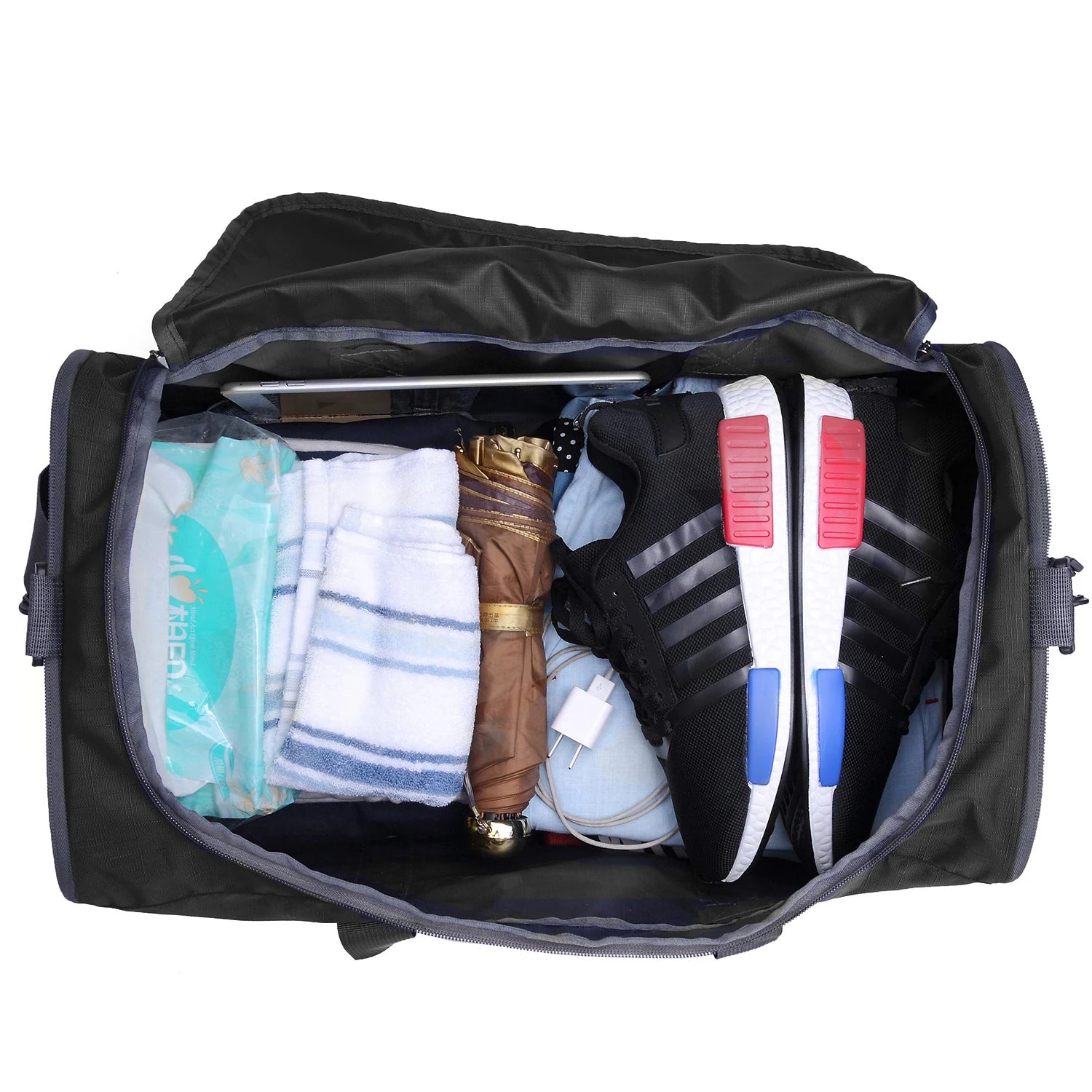 TINYAT Large Capacity Men Travel Bag Sling Duffle Bag for Sports Gym Tote Outdoor Trips and Fitness Activities