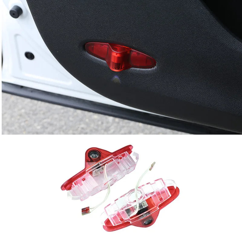 2PCS Renault Universal LED Welcome Door Lights Laser Projector - 99% Cars Fit HD Ghost Shadow 5s Install Puddle lights