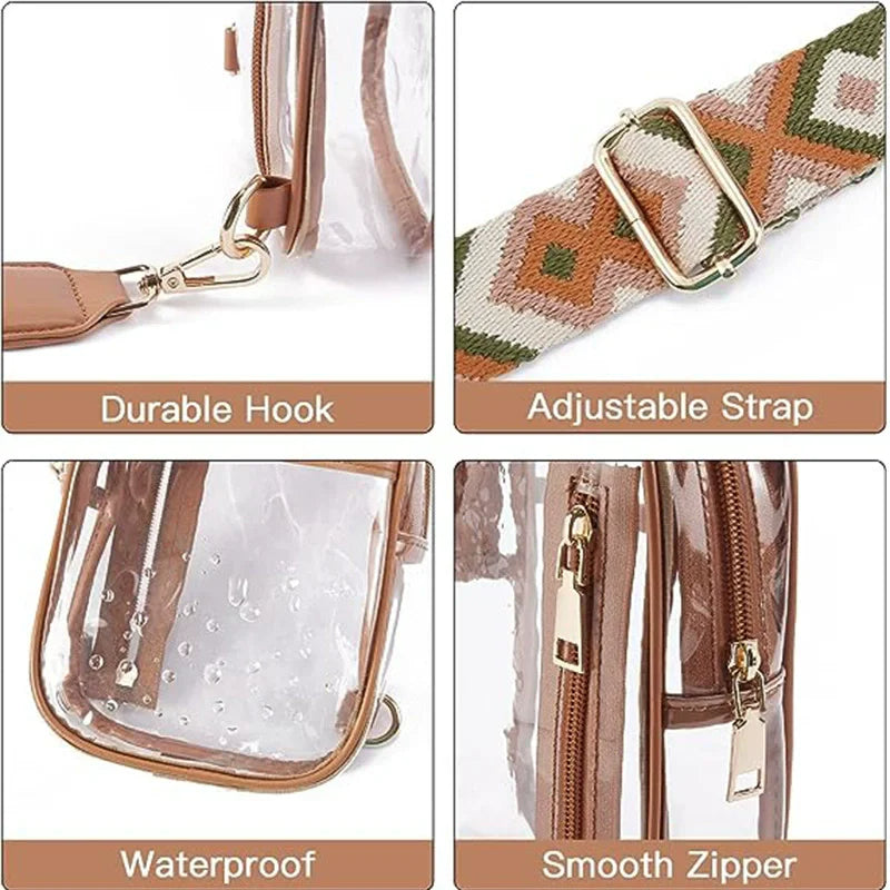 Clear Bag For Stadium Events, Clear Bag Purses For Women Crossbody Transparent, Crossbody Purses For Concerts Sports