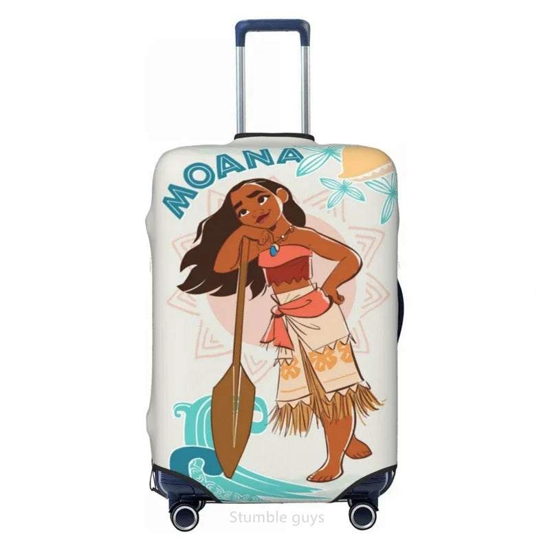 Stretchable Travel Luggage Protector Fashion Ocean Girl Pattern Fits 18-32 Inch Luggage Anti-Scratch Washable Suitcase Cover