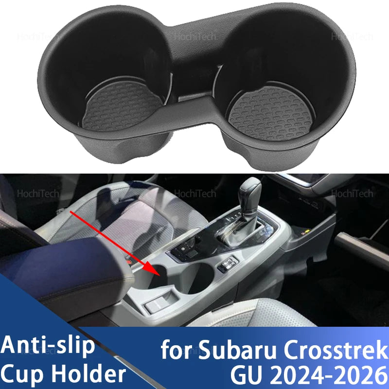 Multifunctional Car Water Cup Holder Beverage Holder Central Control Storage Box Interior for Subaru Crosstrek GU 2024 2025 2026