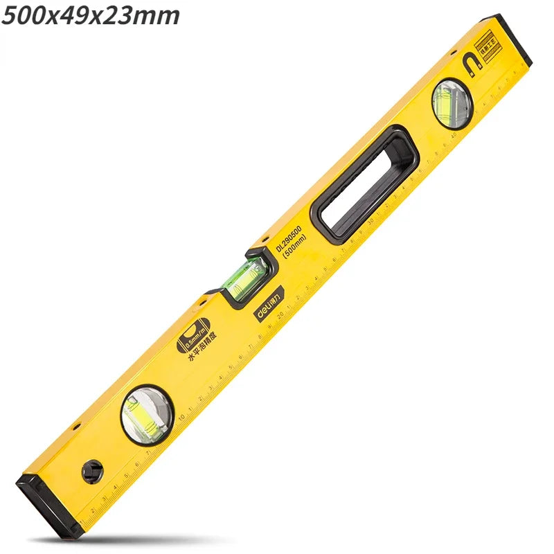 Deli 3-in-1 Portable Level Ruler High Precision Bubble Level Household Hardware Tools Woodworking Level Measuring Instruments