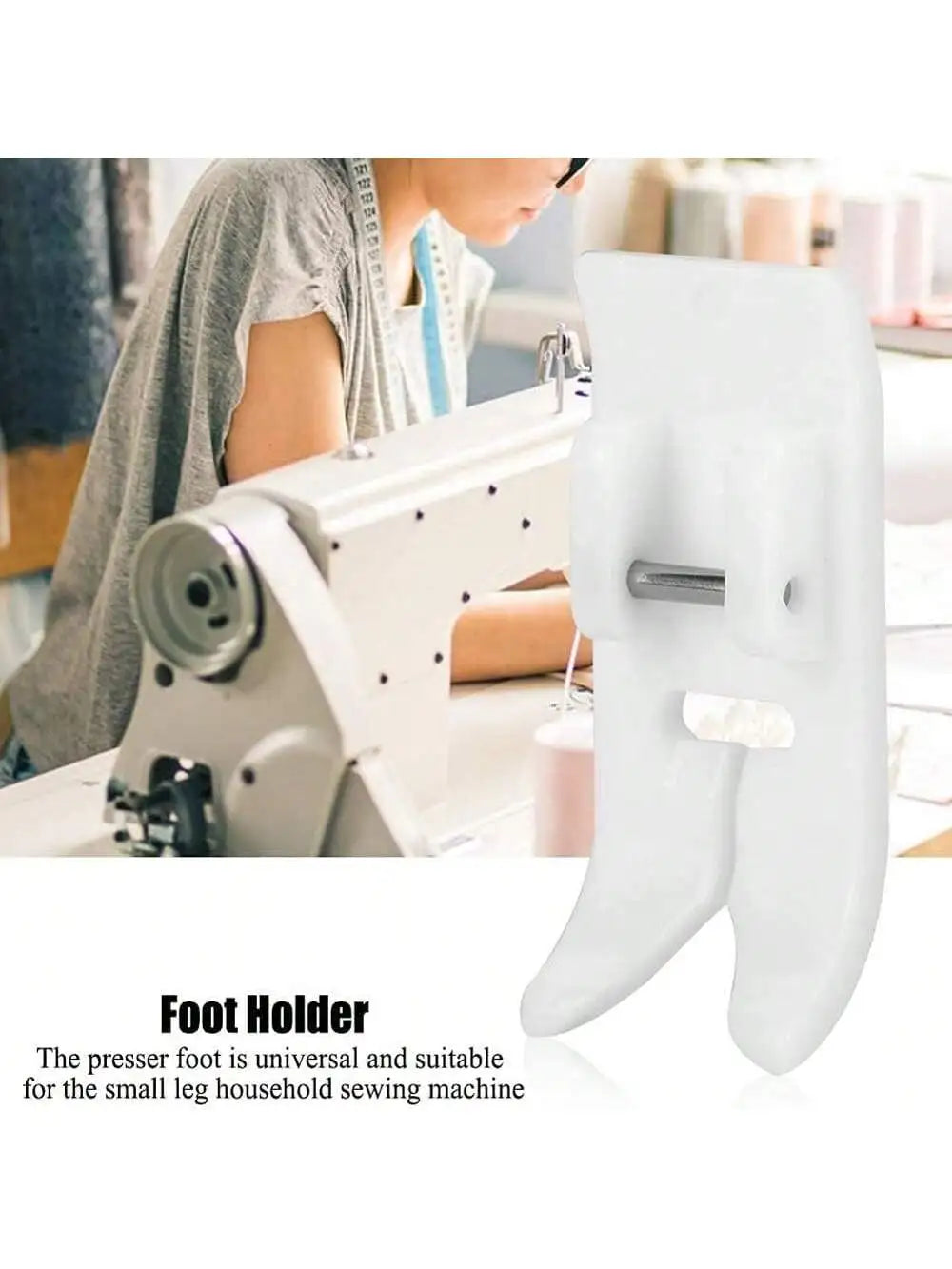 1PCS Nonstick Teflon Sewing Machine Zig Zag Presser Foot Straight Stitch Universal Leather Sewing Machine for All Reeds Snap-On