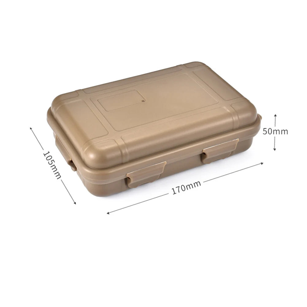 Plastic Outdoor Camping Survival Container Storage Case Box Bag Shockproof Waterproof Case Sealed Box Wild Survival Storage Box