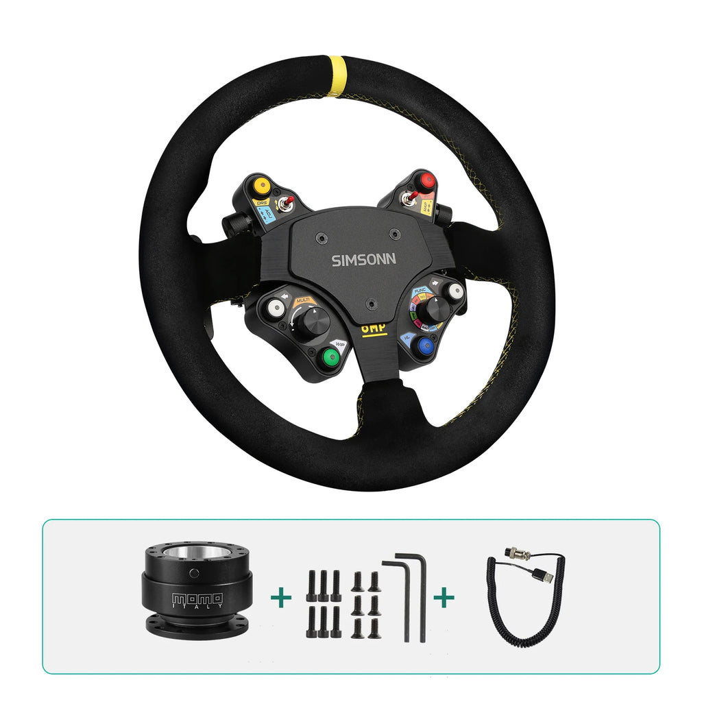 Simracing Steering Wheel Control PC Racing Wheel Led Button Joystick Gaming Paddle Shifter for Logitech G29 Thrustmaster TH8A