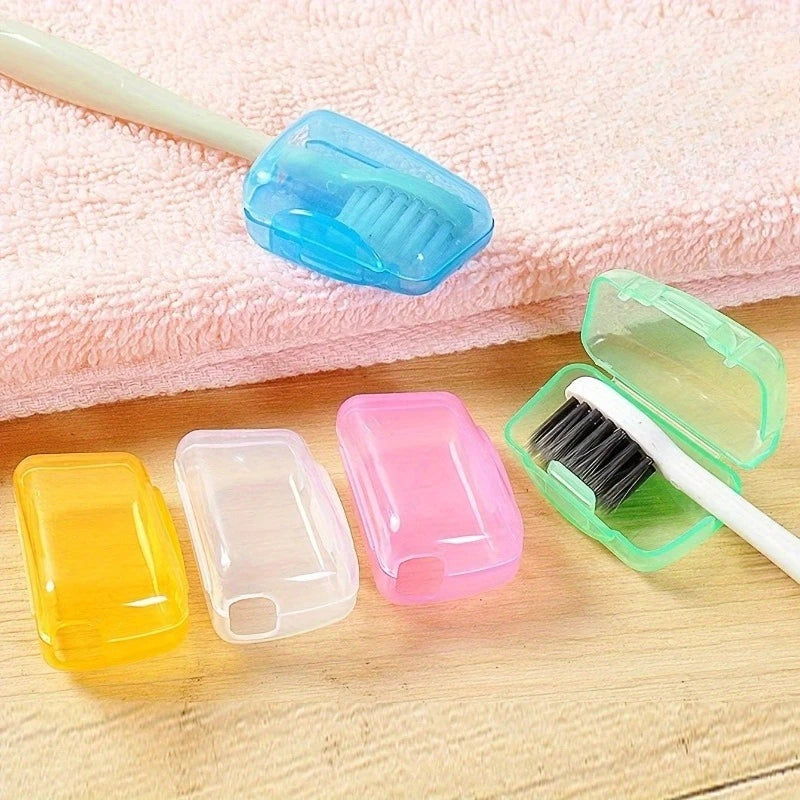 3/5/10pcs Portable Toothbrush Holder - Durable Travel Toothbrush Storage Box, Easy-to-Clean Toothbrush Rack
