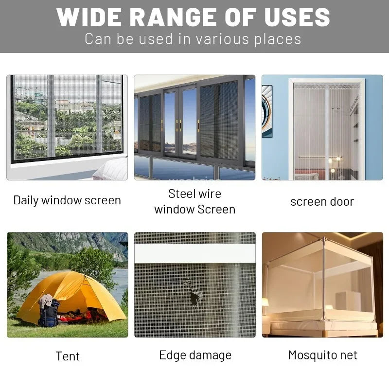 Self-adhesive Tape for Repair Mosquito Net Window Screen Repair Tape Door Window Fix Patch Anti-Insect Mosquito Mesh Repair Tape