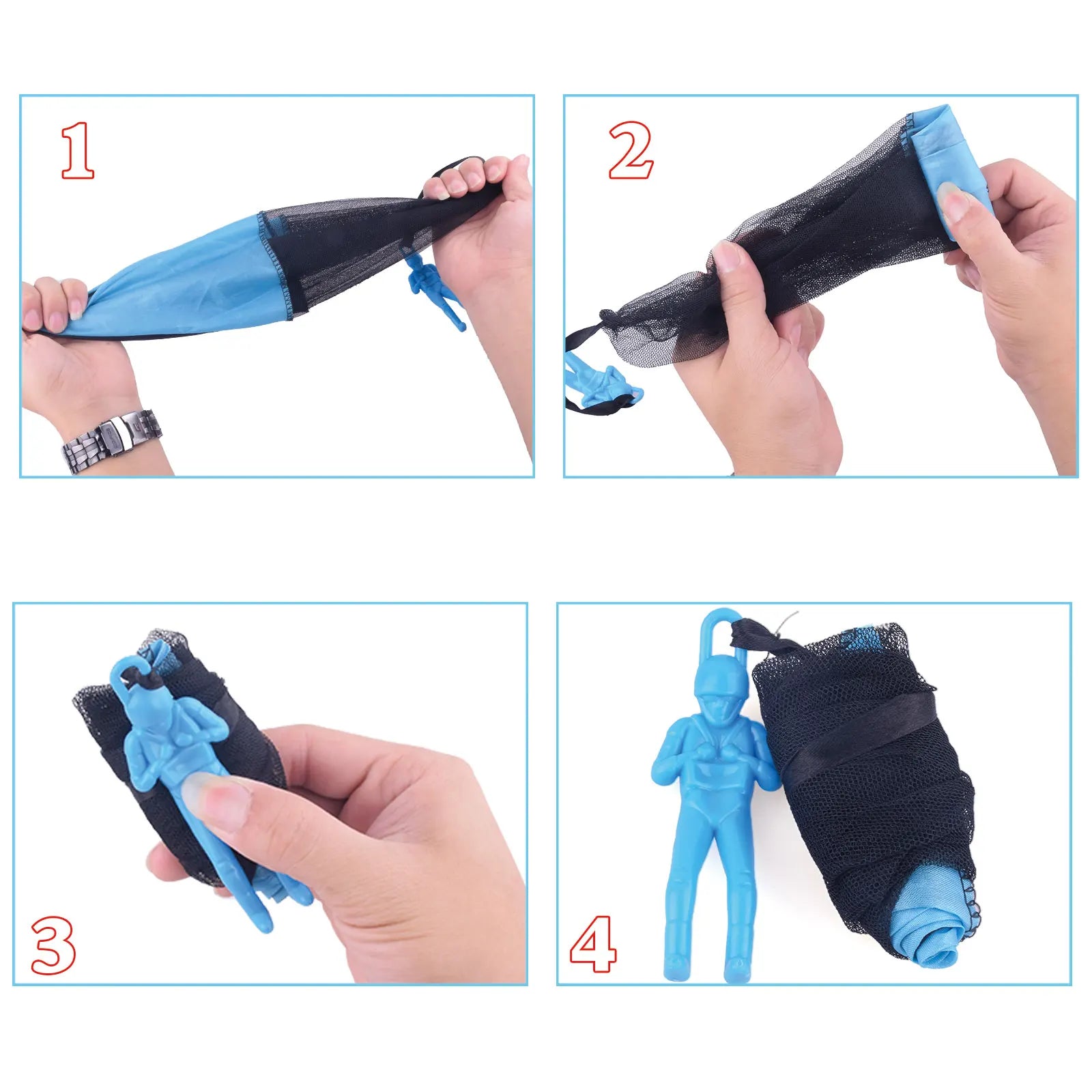 Children's Parachute Toy Tango Outdoor Flight Parachute Double Color Combination with Various New and Unique Colors, Unique, Eas