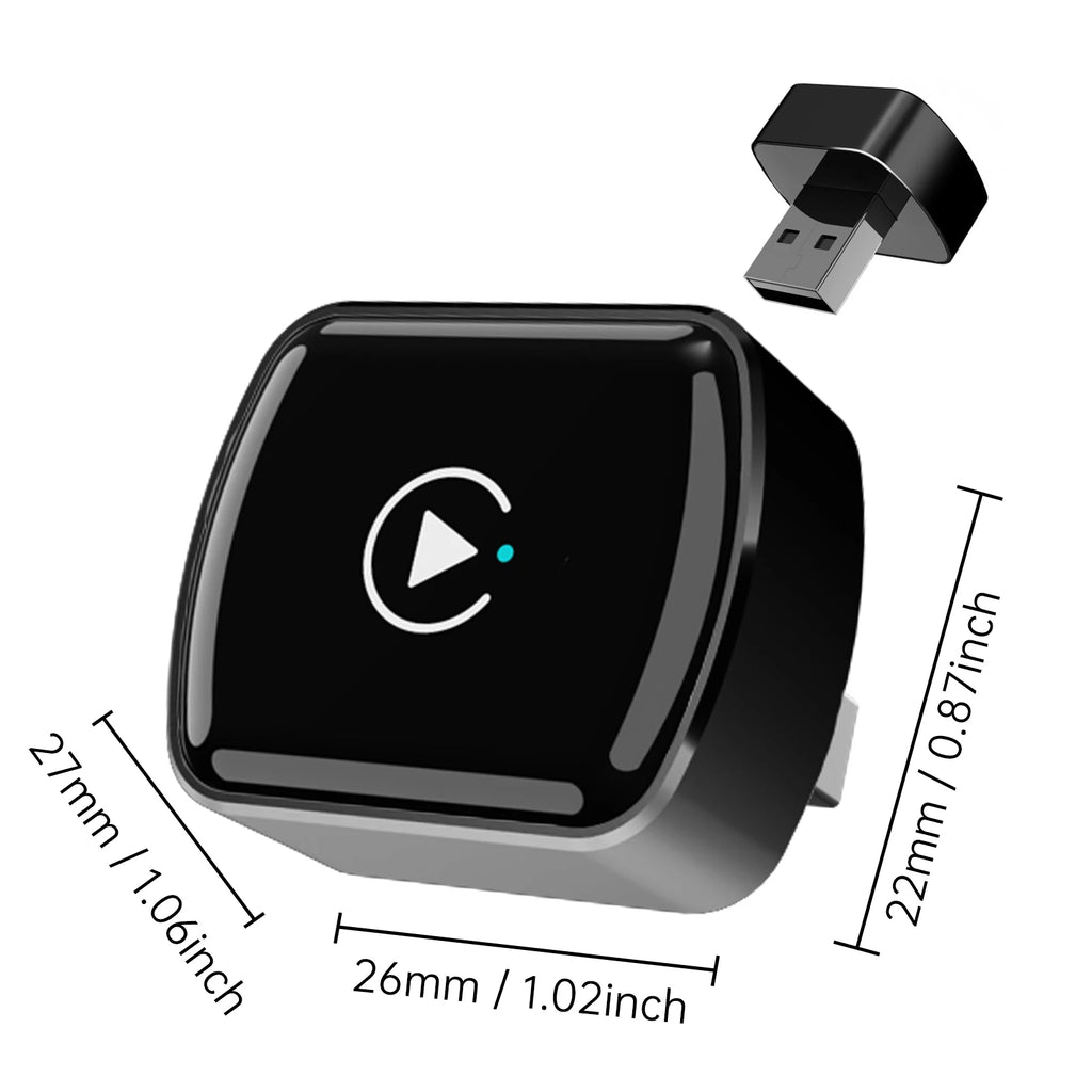 Wireless CarPlay Adapter 2025 Upgrade Convert Wired to Wireless Mini USB Dongle Fast Stable Connection for iPhone Apple CarPlay