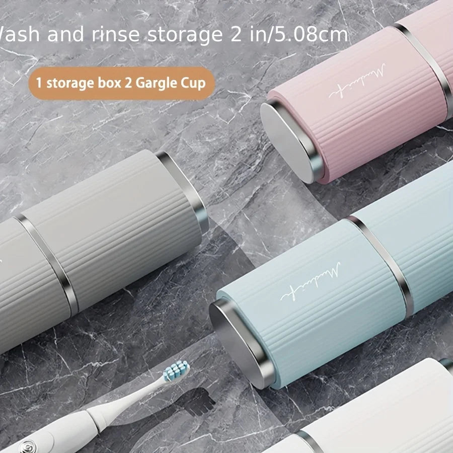 1pc Portable Toothbrush Storage Box Travel Toothbrush Case Plastic Toothpaste Holder Container Mouthwash Cup for Business Trip