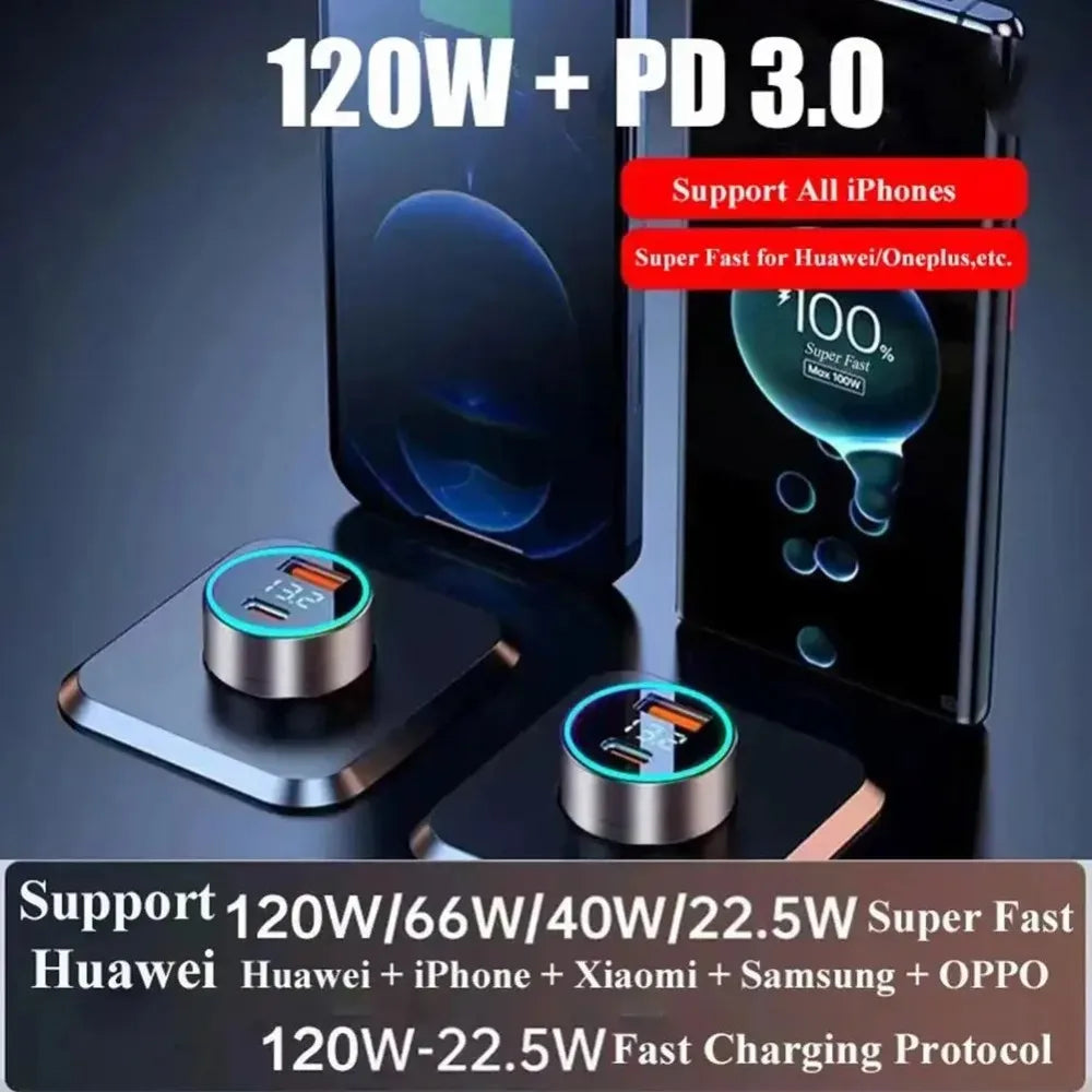 2 Port Super Fast USB Car Charger Quick Charging Adapter For iPhone Samsung Suit For Trucks