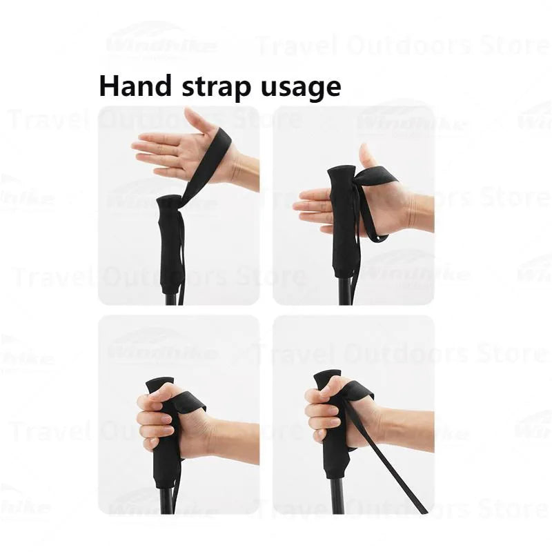 3F UL GEAR Ultralight Hiking 135cm Carbon Fiber/Aluminum Stick Walking Stick Length Adjustable Hiking Accessories - C1T1
