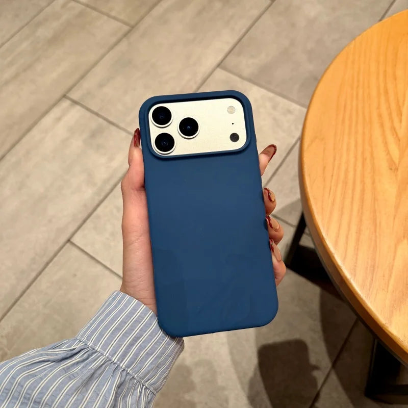 Luxury Original Silicone Case for iPhone 17 Air 16 15 14 13 12 Pro Max Plus 11 Shockproof Candy Official Liquid Soft Back Cover