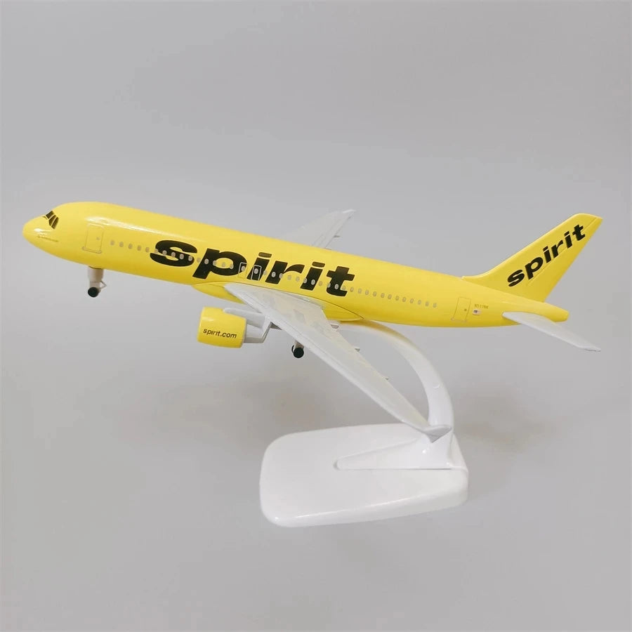 NEW 20cm Alloy Metal USA Air Spirit Airlines Airbus 320 A320 Diecast Airplane Model Plane Aircraft Kids Novel Toys